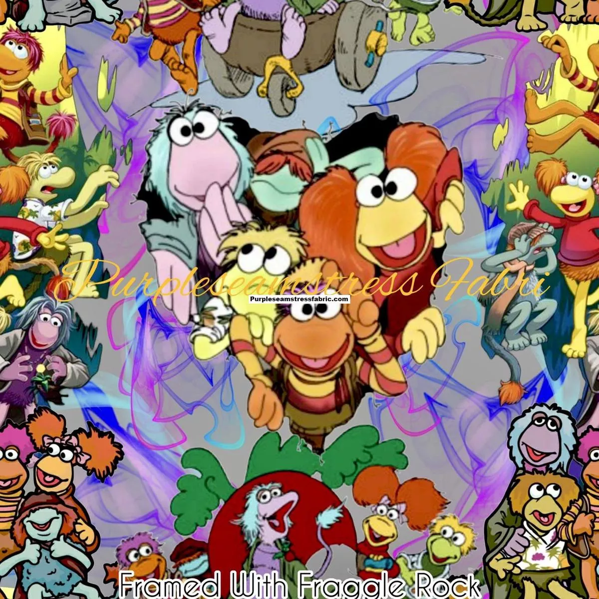 Framed with Fraggle RockFabric