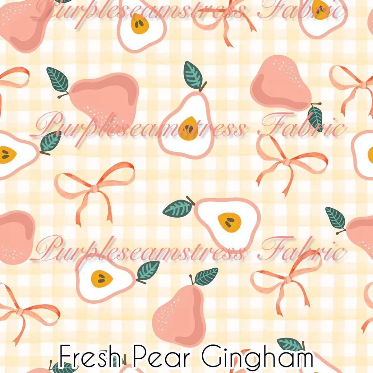 Fresh Pear GinghamFabric