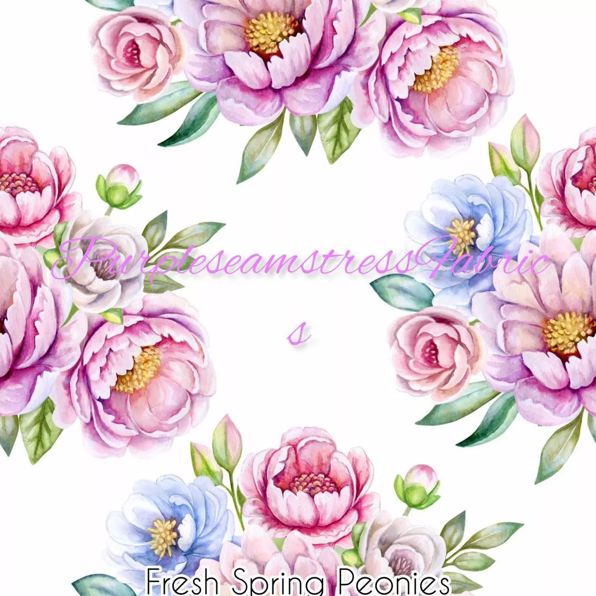 Fresh Spring PeoniesFabric
