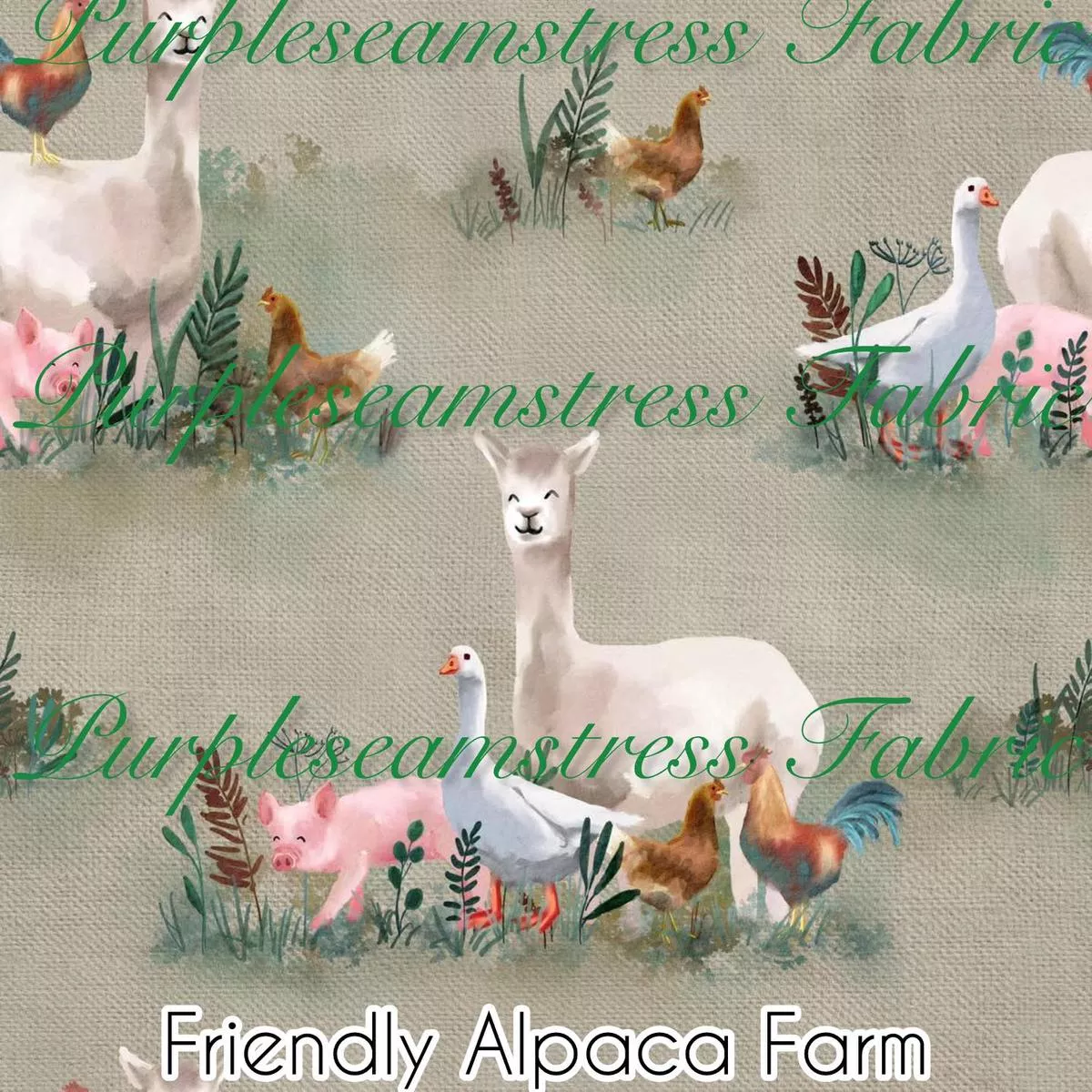 Friendly Alpaca FarmFabric