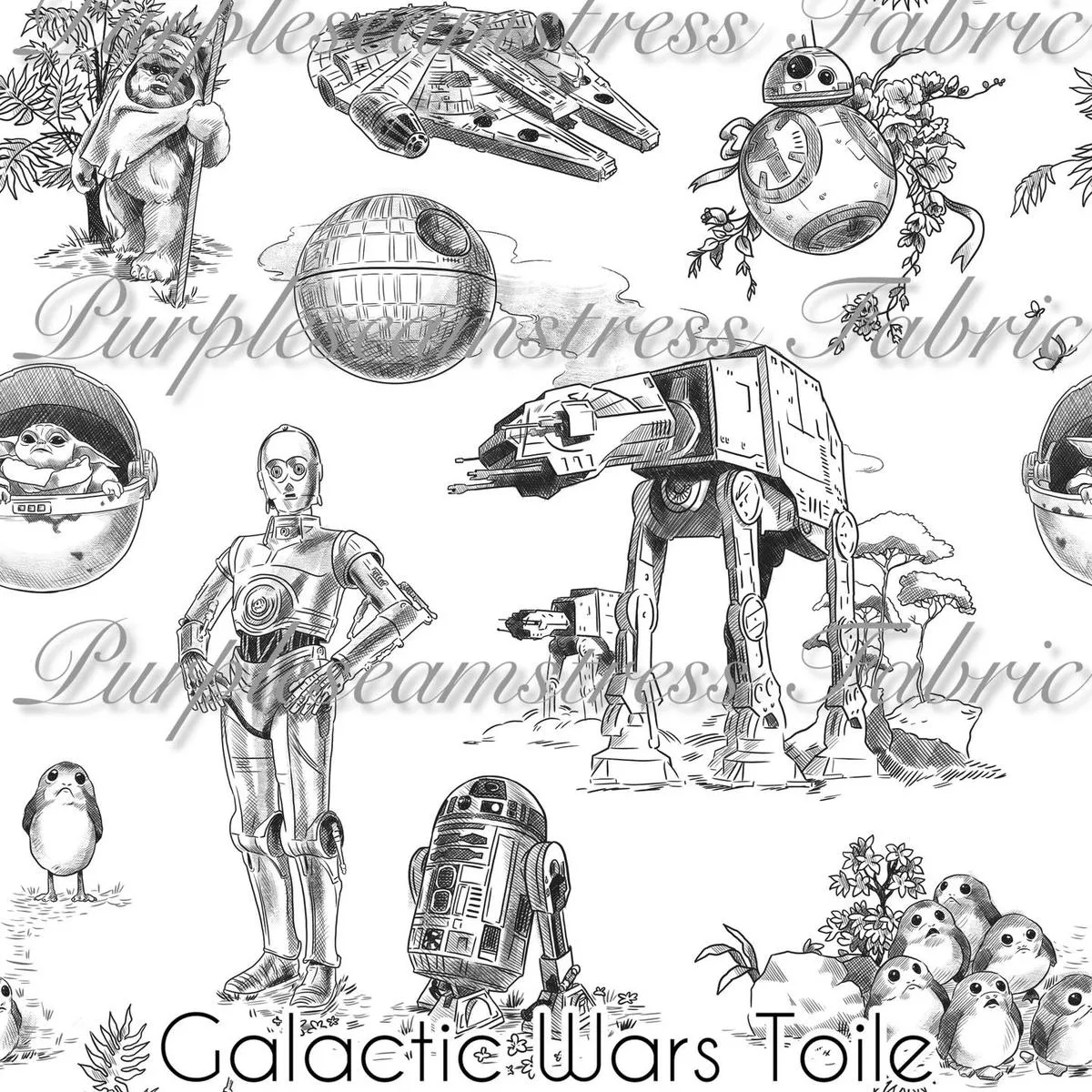 Galactic Wars ToileFabric