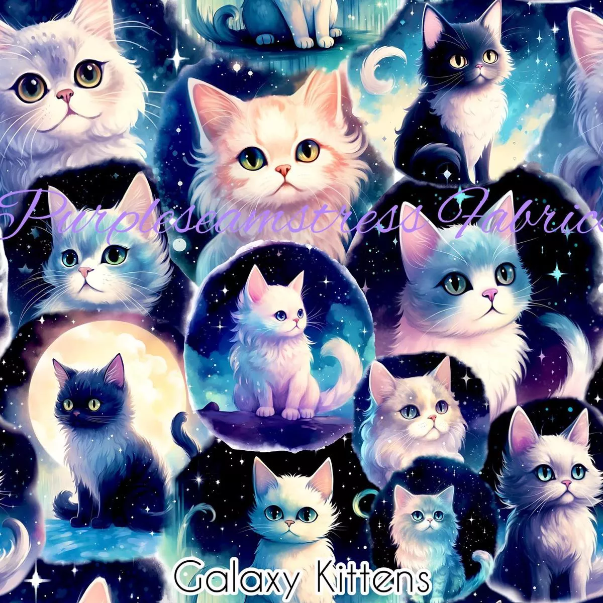 Galaxy KittensFabric