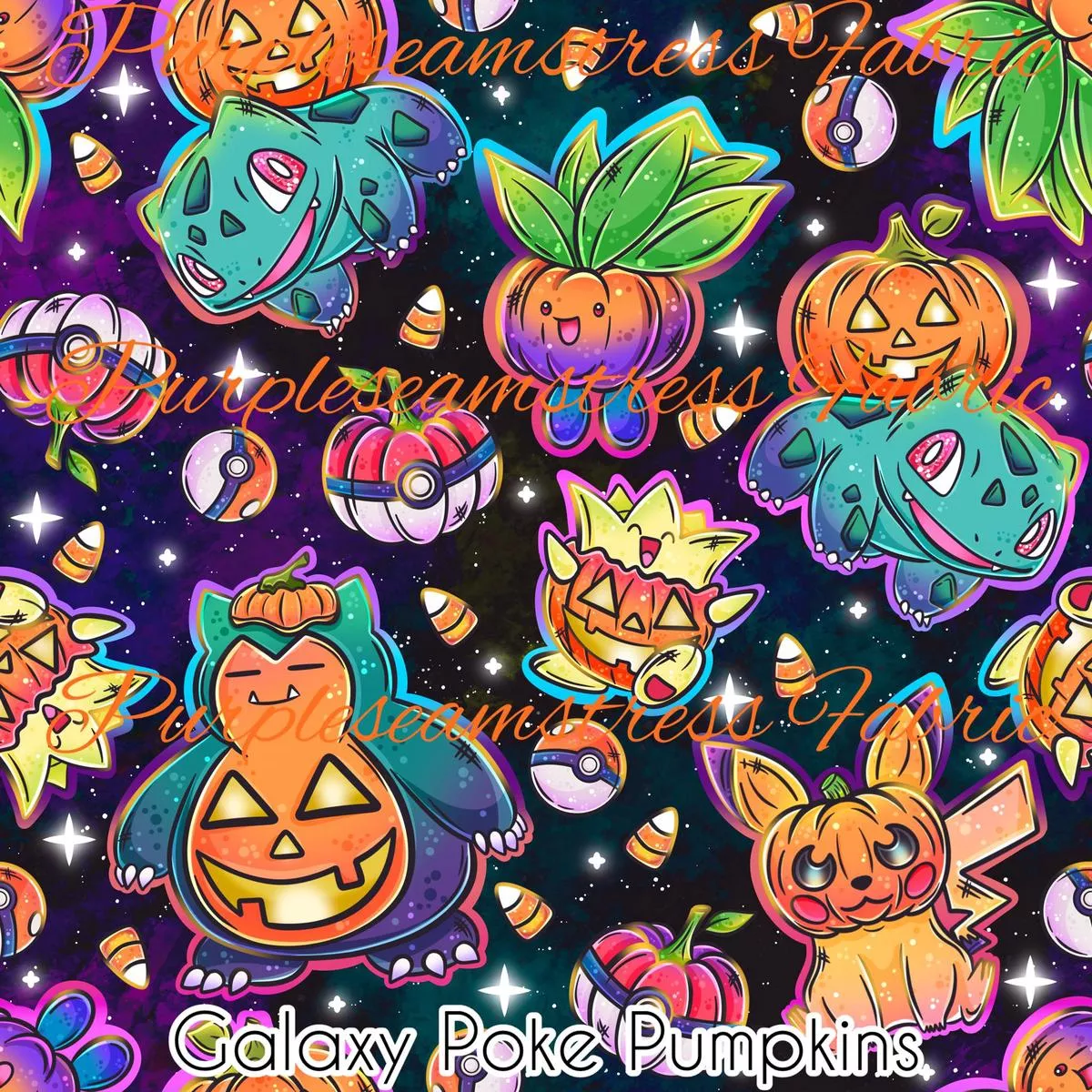 Galaxy Poke PumpkinsFabric