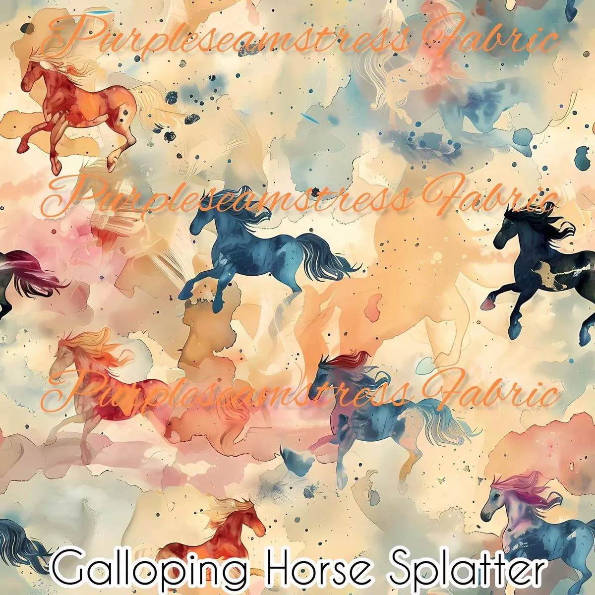 Galloping Horse SplatterFabric