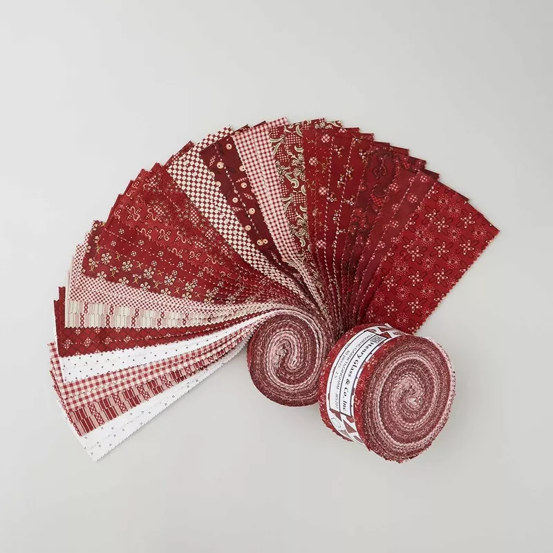 Garnets and Gingham 2 1/2″ Strips