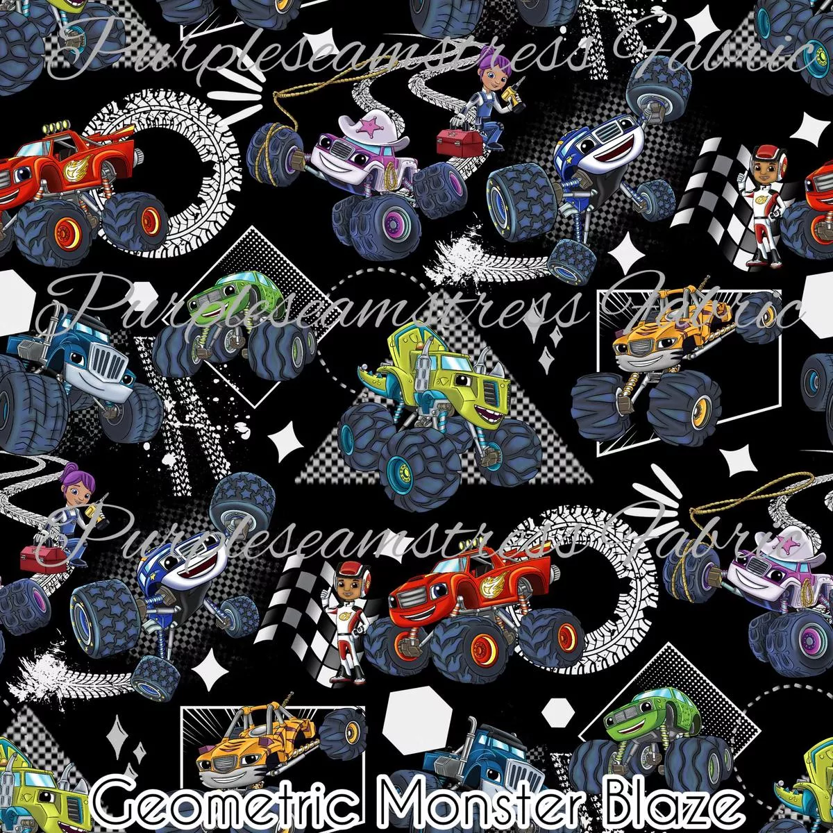 Geometric Monster BlazeFabric