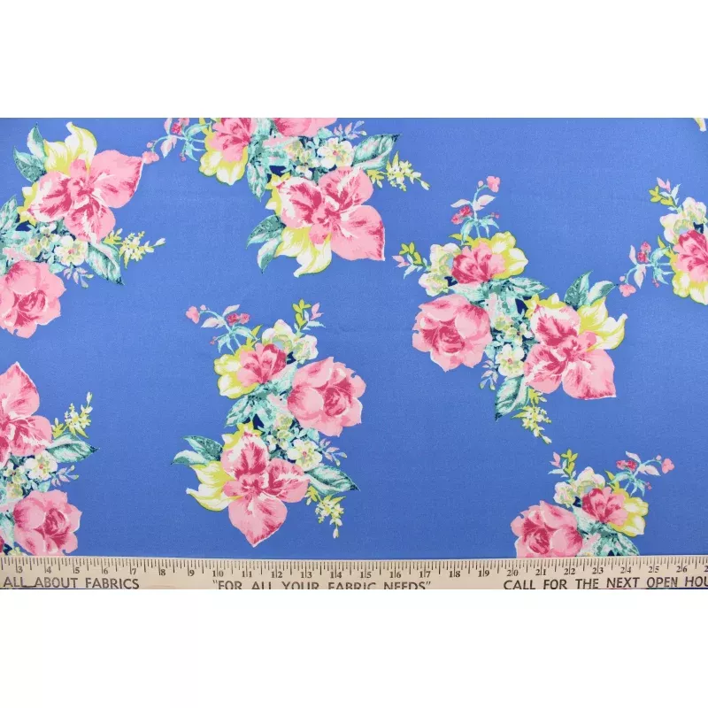 Georgette Cornflower Blue|Per Yard&6 X 6