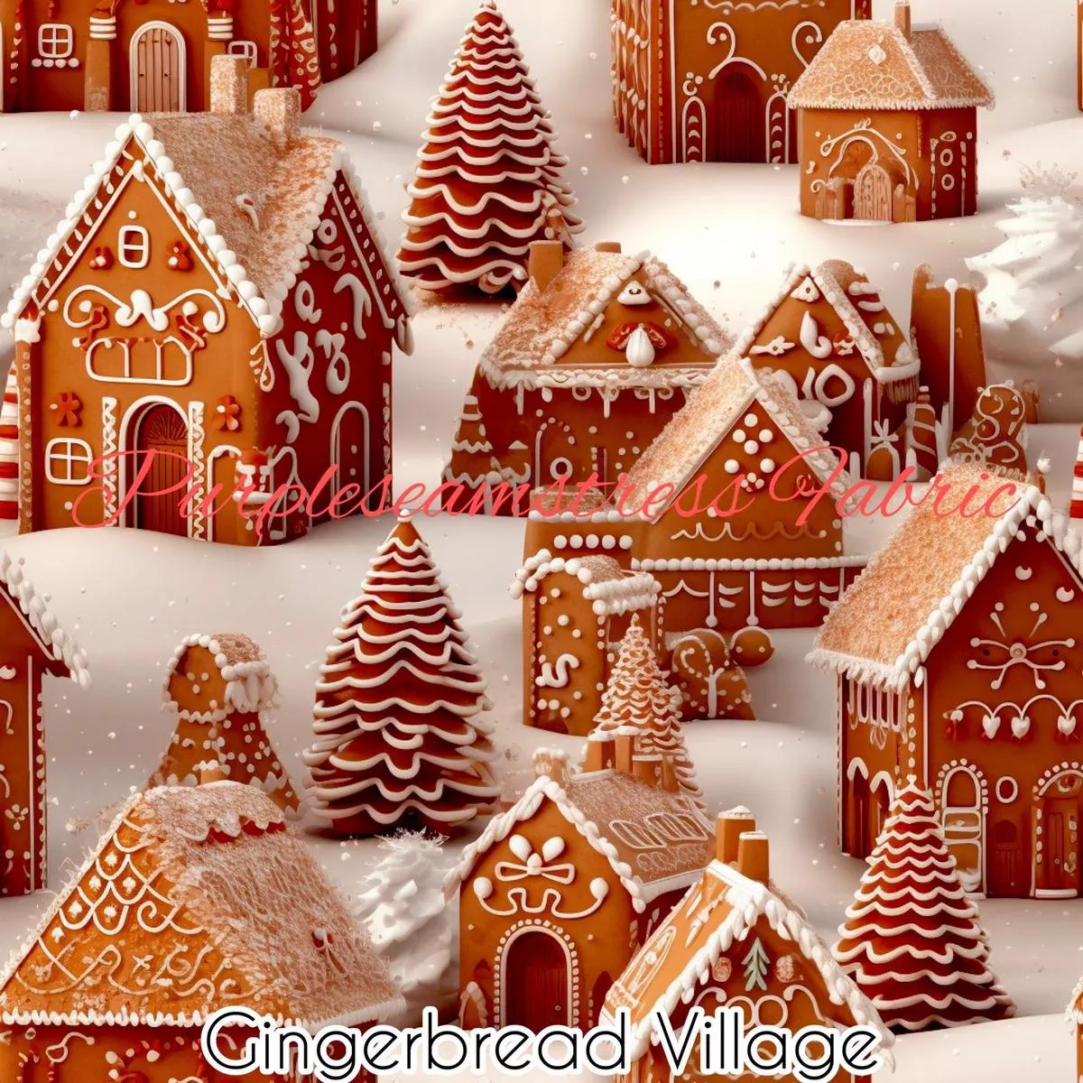 Gingerbread VillageFabric