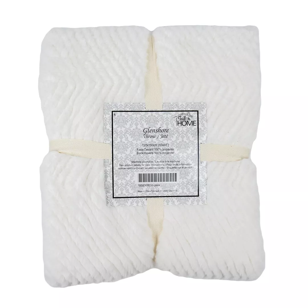 GLENSHORE THROW – CREAM