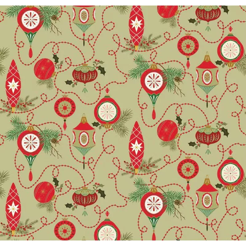 Glisten Bulbs Olive Fabric