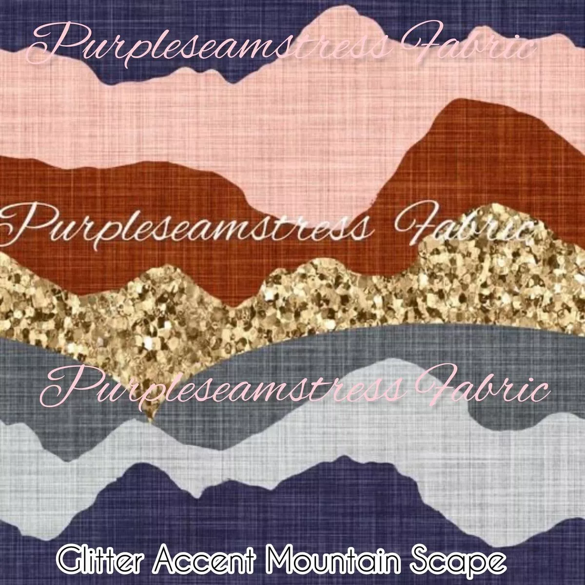 Glitter Accent Mountain ScapeFa…