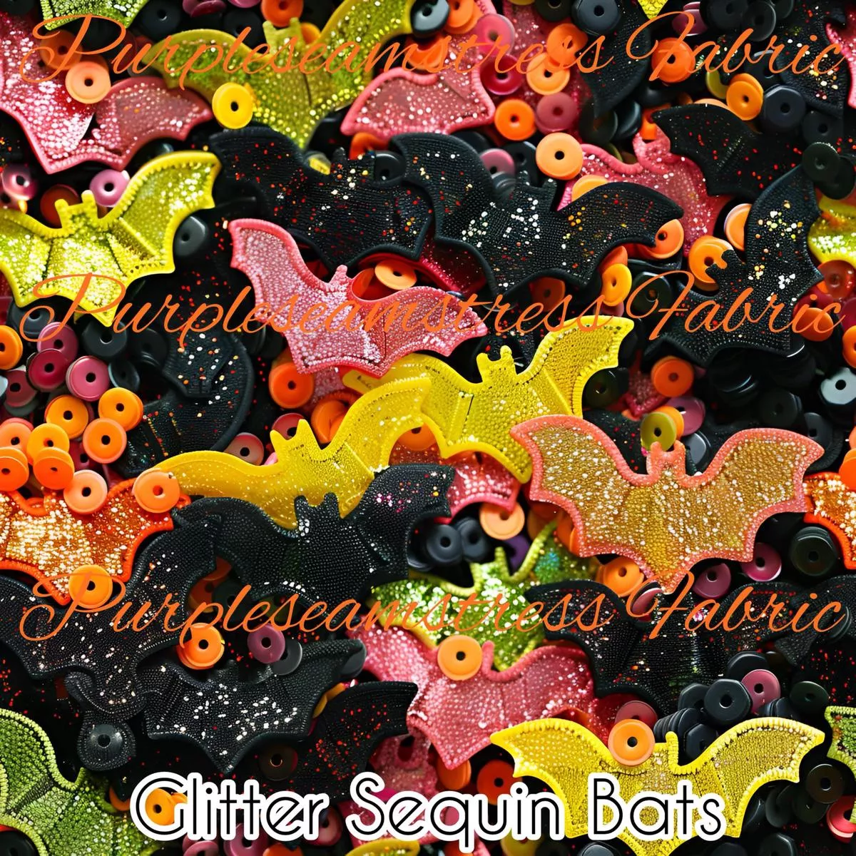 Glitter Sequin BatsFabric