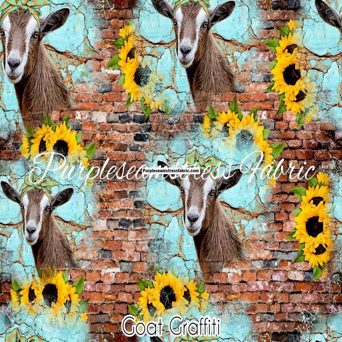 Goat GraffitiFabric