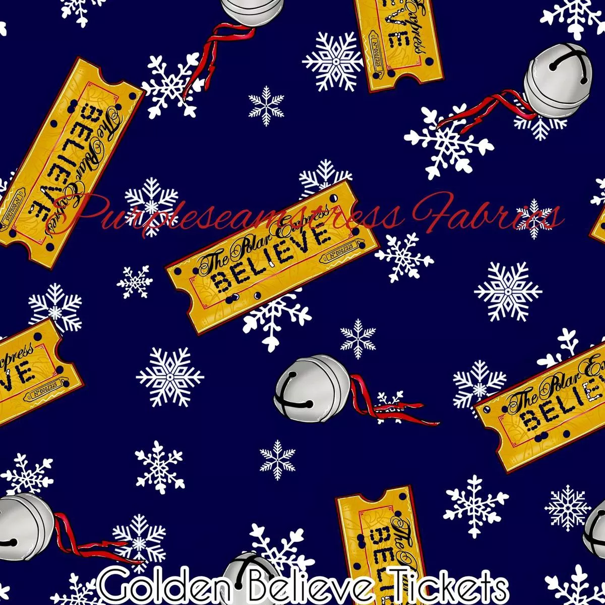 Golden Believe TicketsFabric