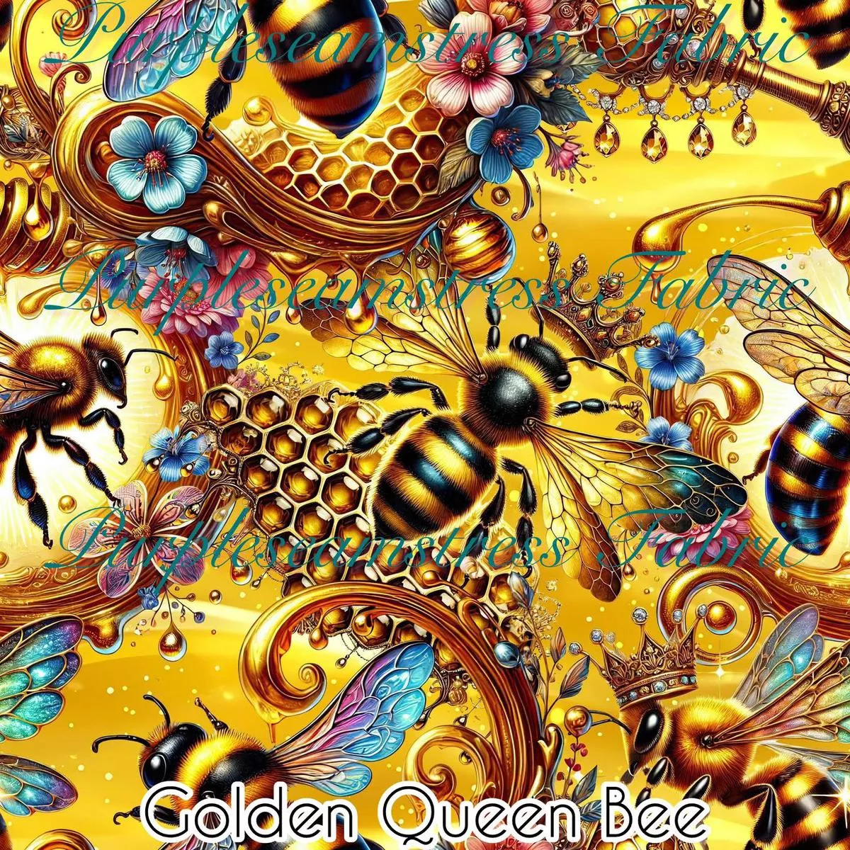 Golden Queen BeeFabric