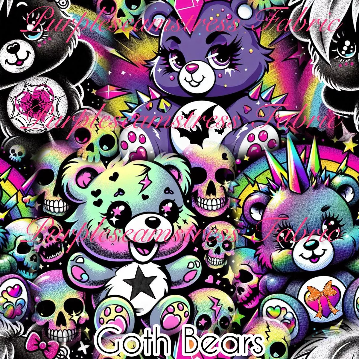 Goth BearsFabric
