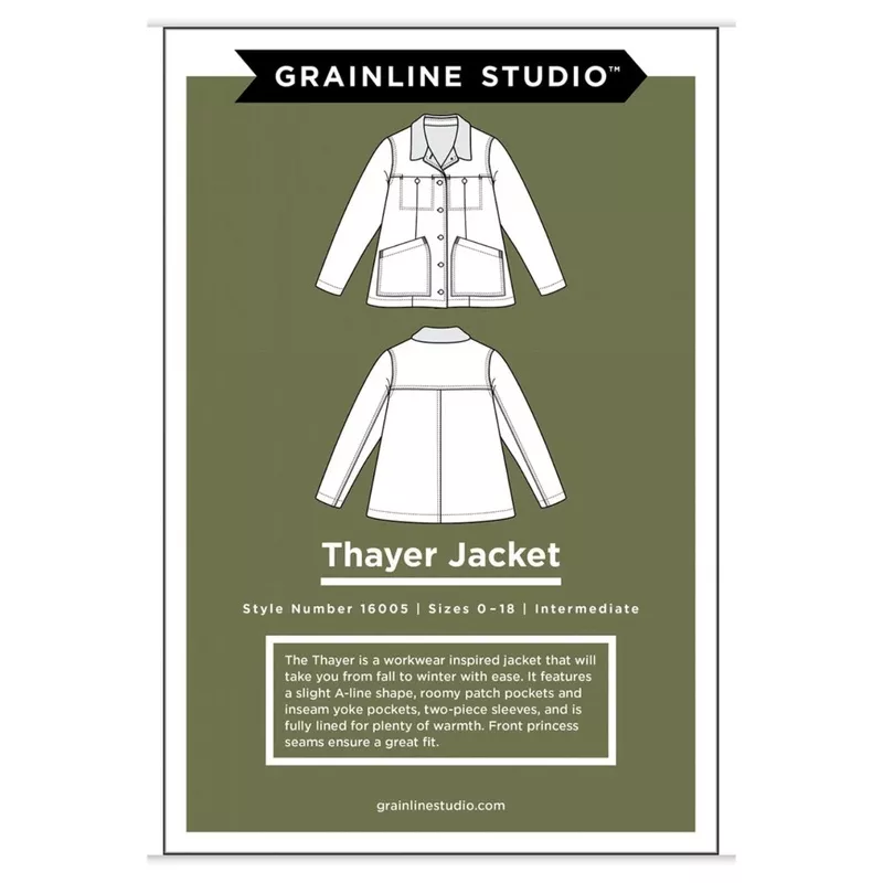 Grainline Studios – Thayer Jacket – Sizes 14-30