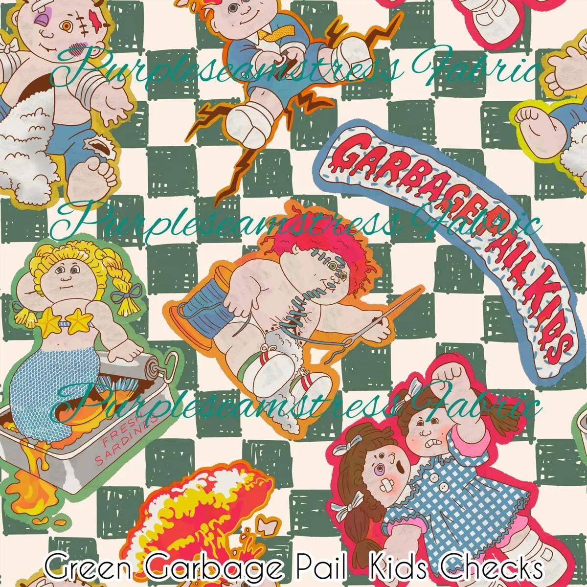 Green Garbage Pail Kids ChecksF…