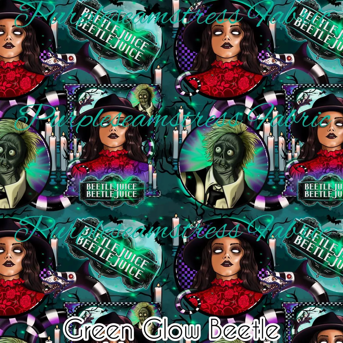 Green Glow BeetleFabric