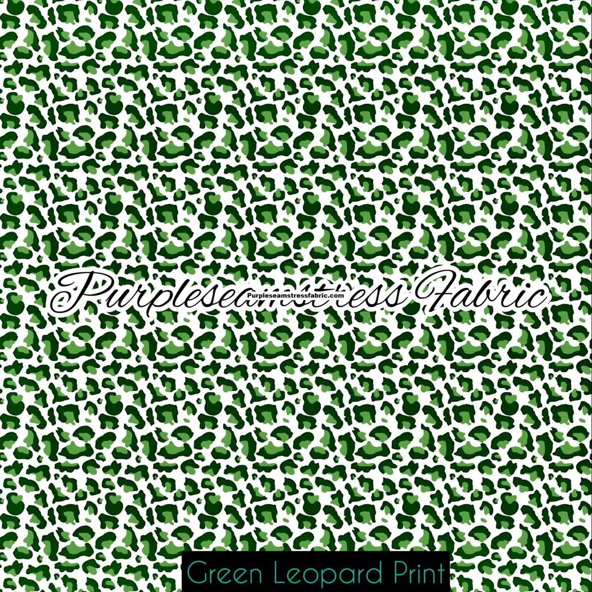 Green Leopard printFabric