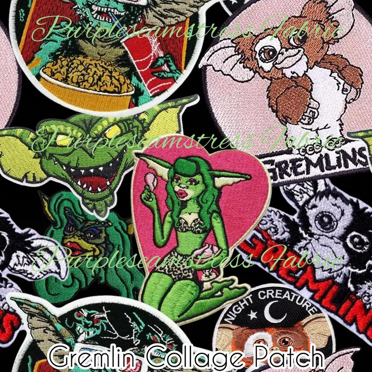 Gremlin Collage PatchFabric