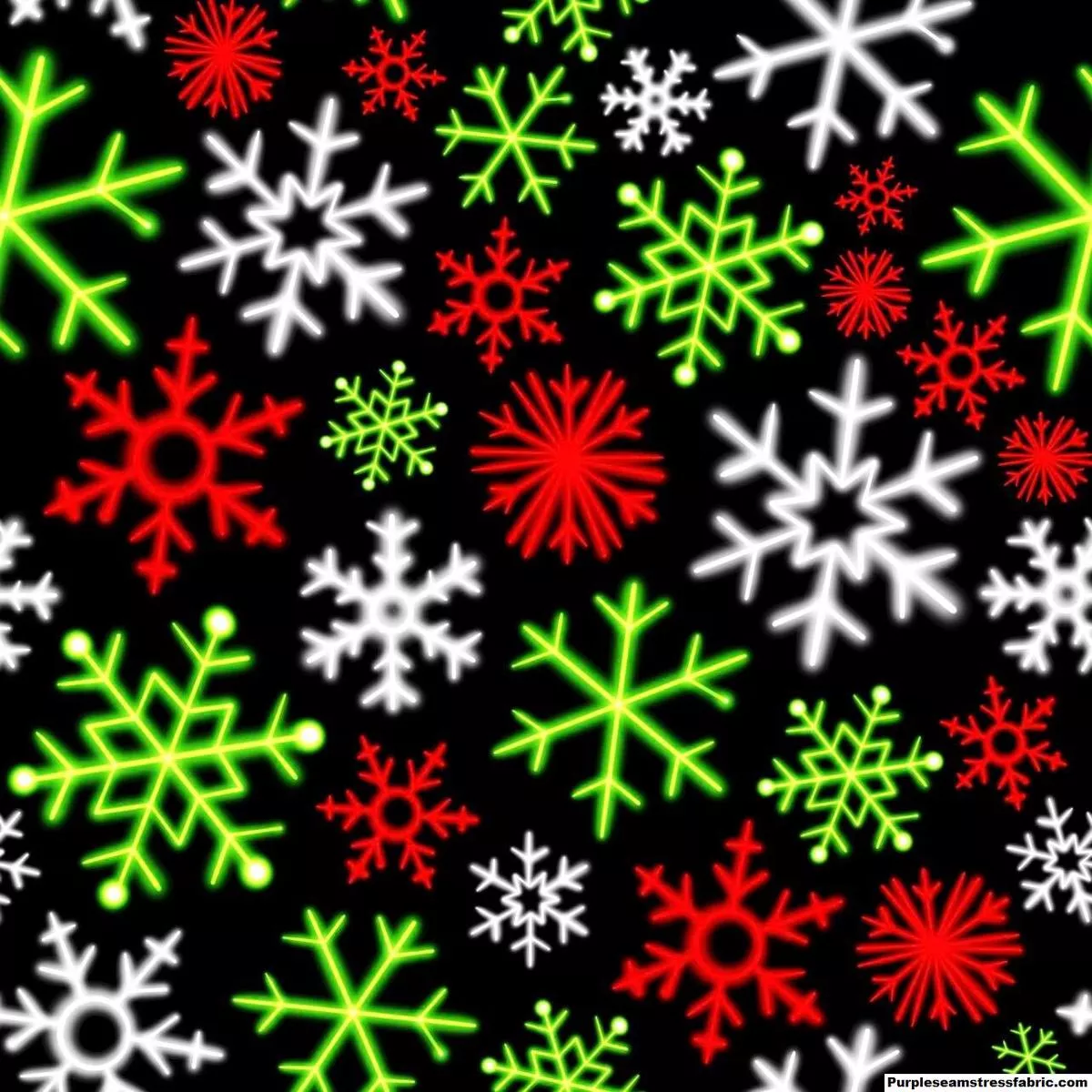 Grinch Neon Christmas Snowflakes …