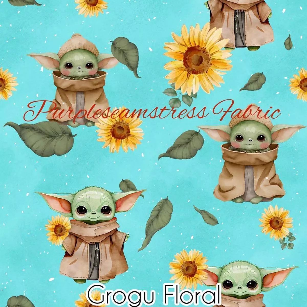Grogu FloralFabric