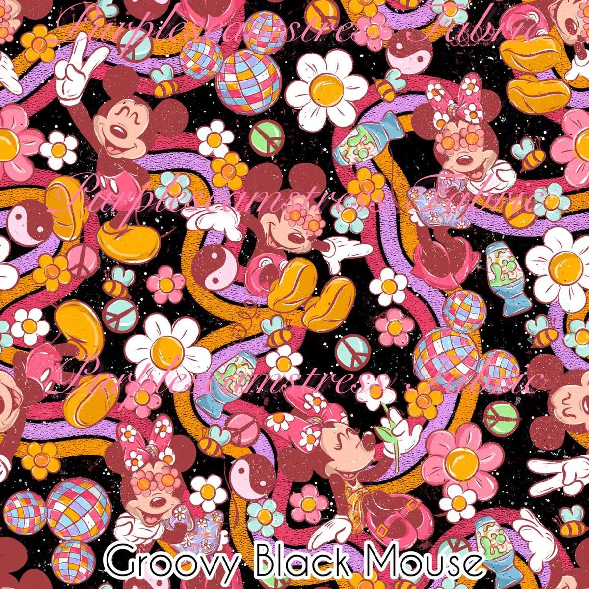 Groovy Black MouseFabric