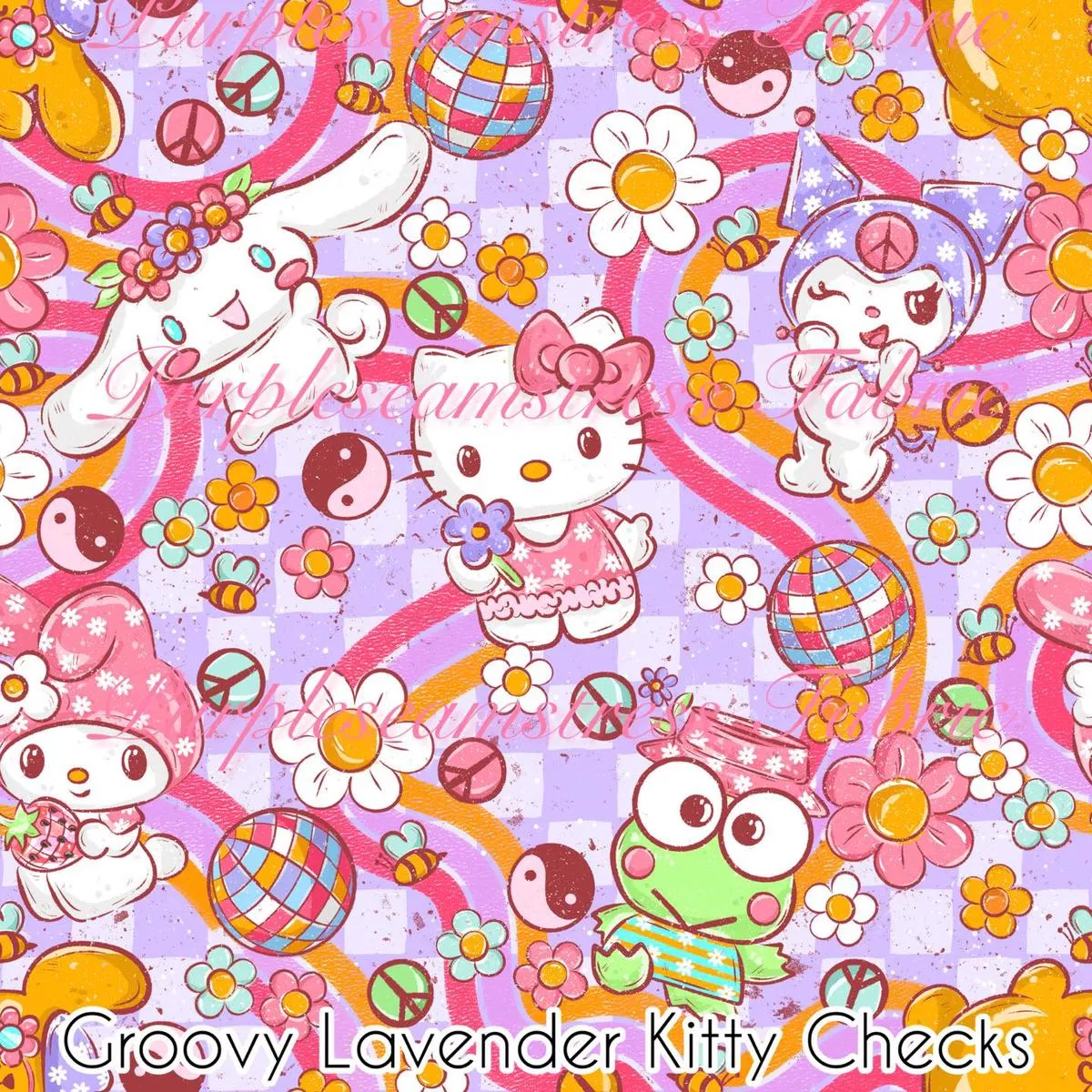 Groovy Lavender Kitty ChecksFab…
