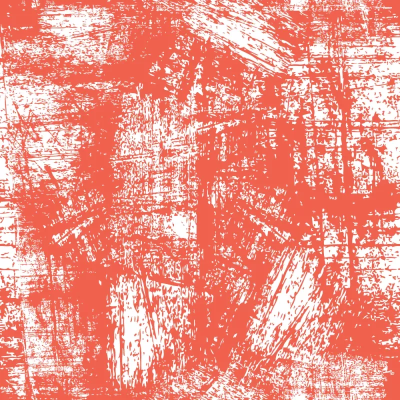 Grunge Fabric – White on Cinnabar
