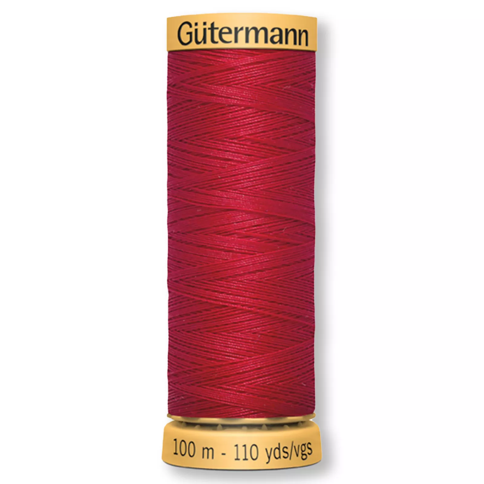 Gutermann 100% Natural Cotton Thread 100m/109yds – Solid Bright Red