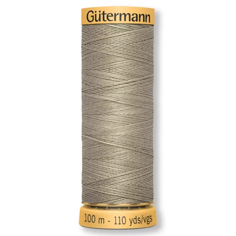 Gutermann 100% Natural Cotton Thread 100m/109yds – Solid Dover Beige