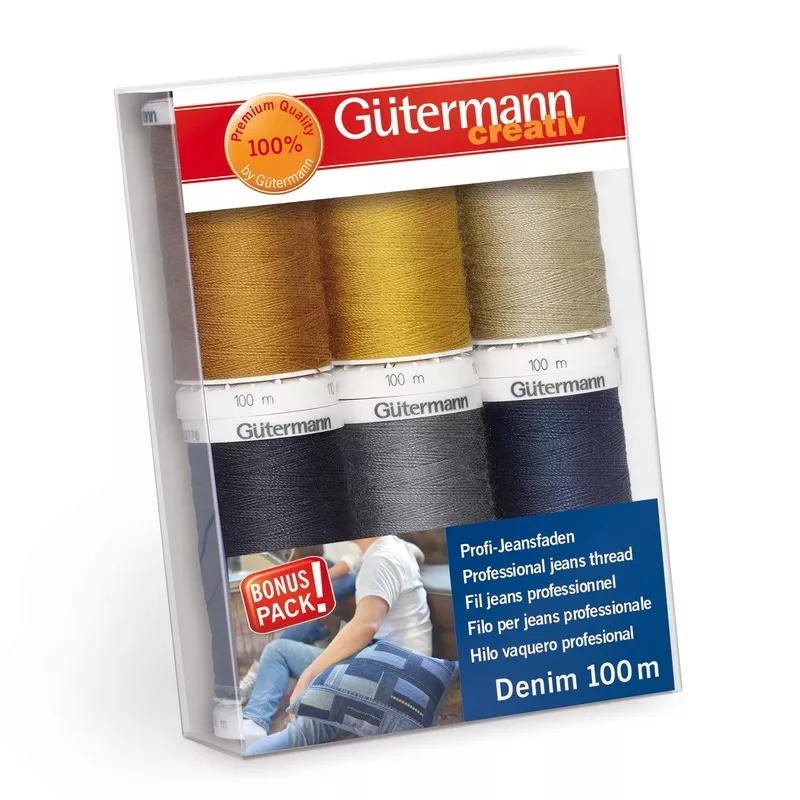 Gutermann Sew-All Thread Set: Denim – 6x100m