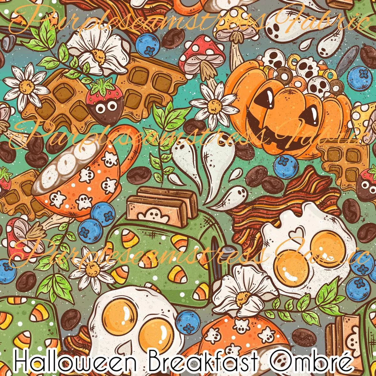 Halloween Breakfast OmbreFabric