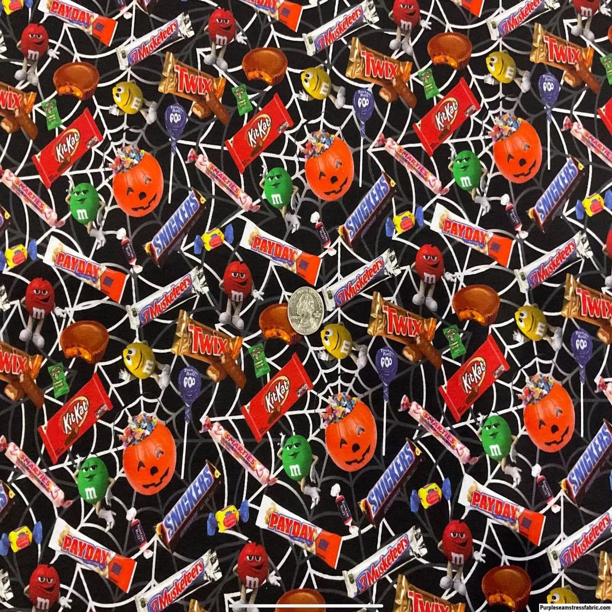 Halloween Webbed CandyFabric