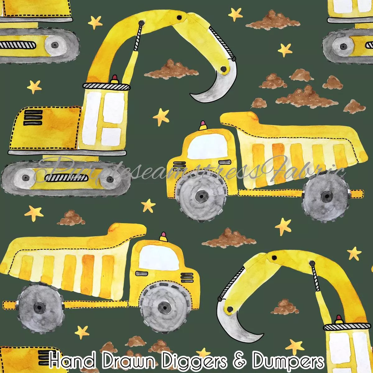 Hand Drawn Diggers & Dumpers …