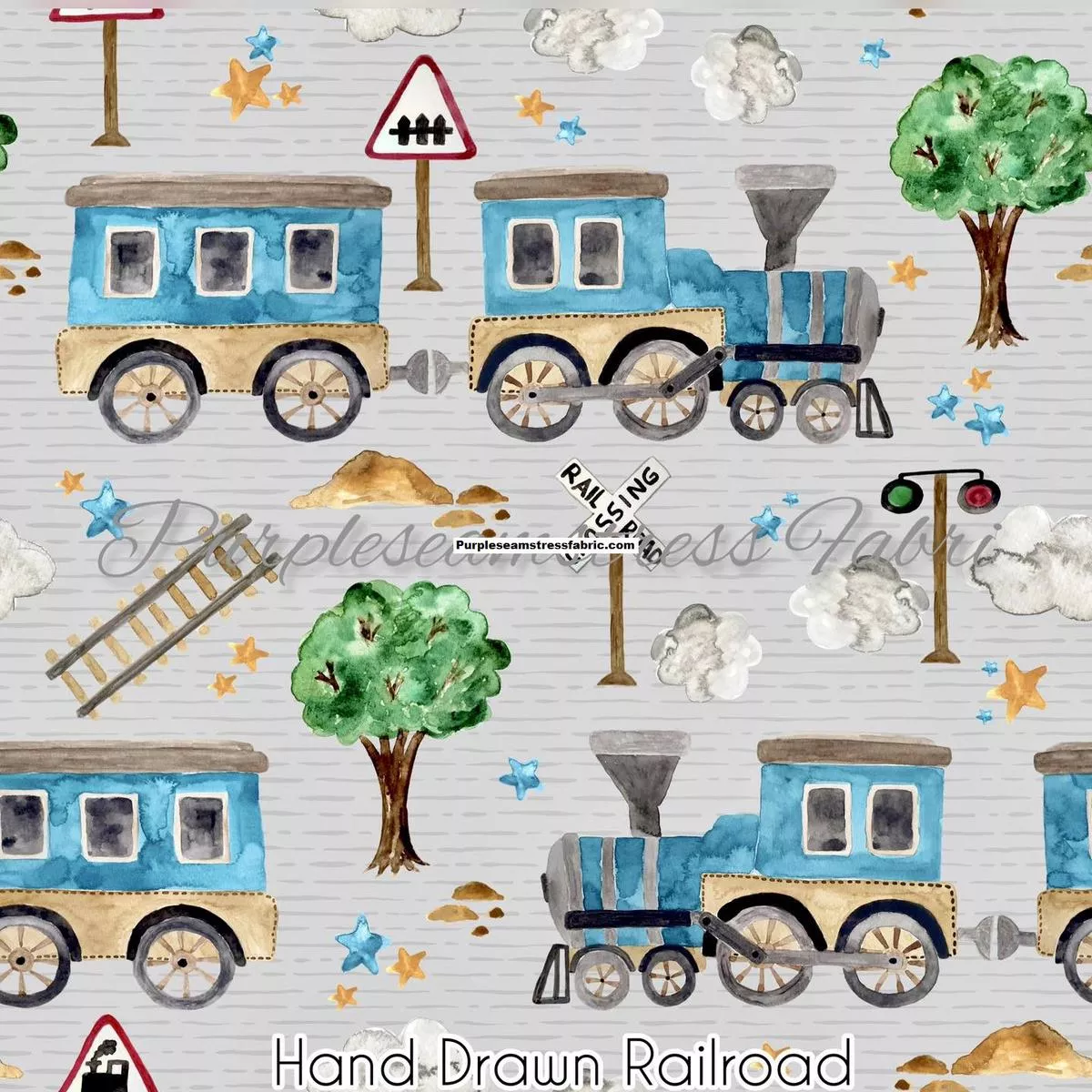 Hand Drawn RailroadFabric