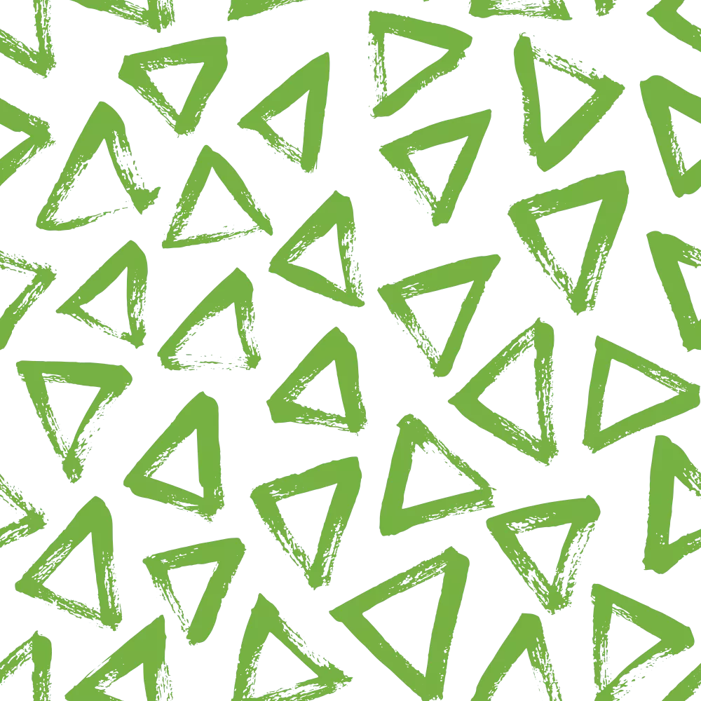 Hand Drawn Triangles Fabric – Spring Green