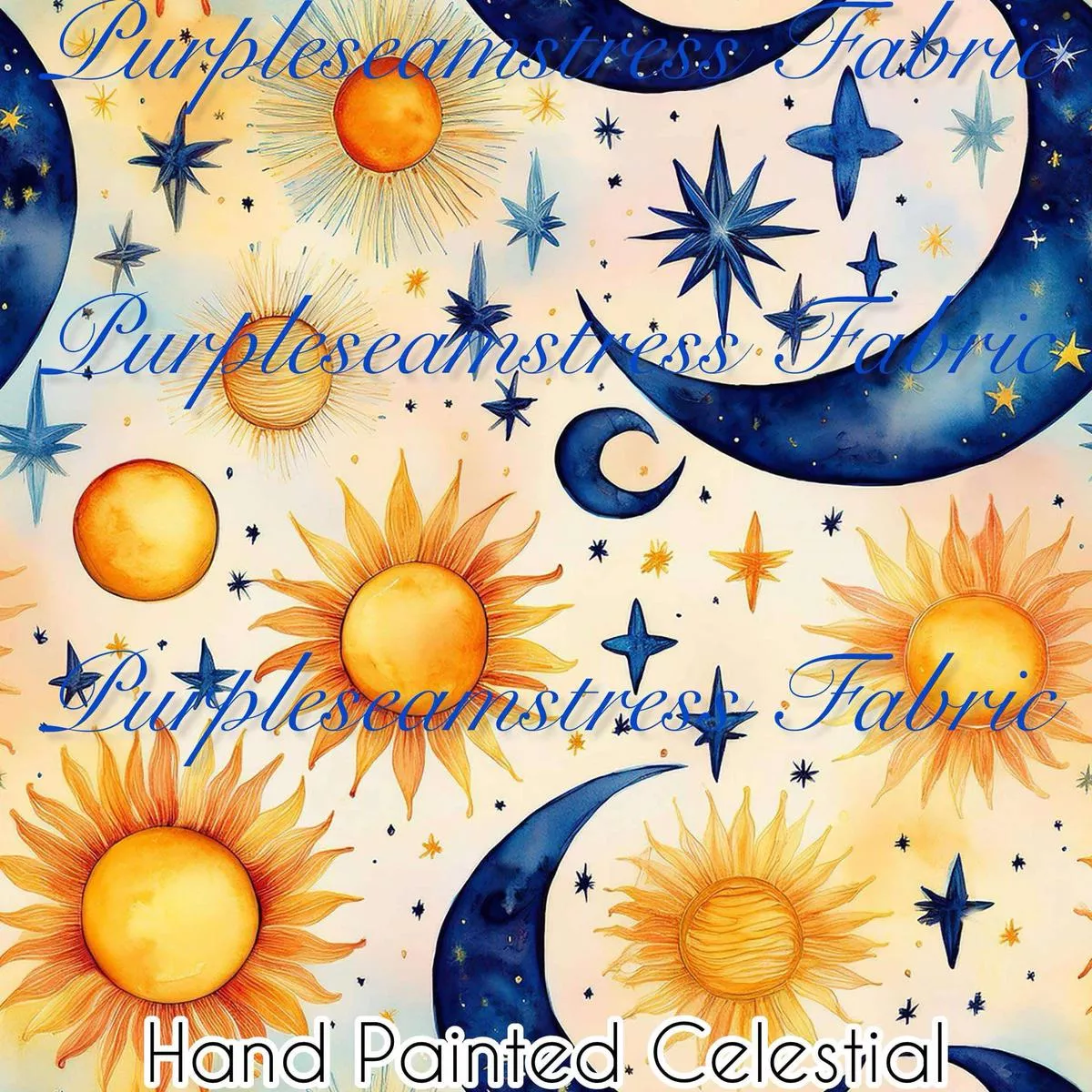Hand Painted CelestialFabric