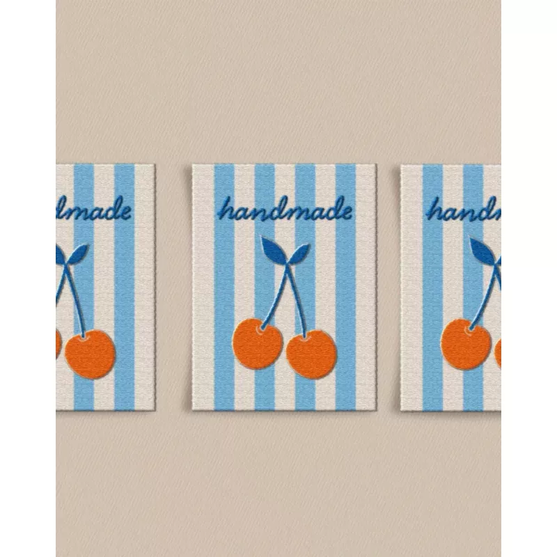 Handmade Cherry Large Garment Labels (6 pack)