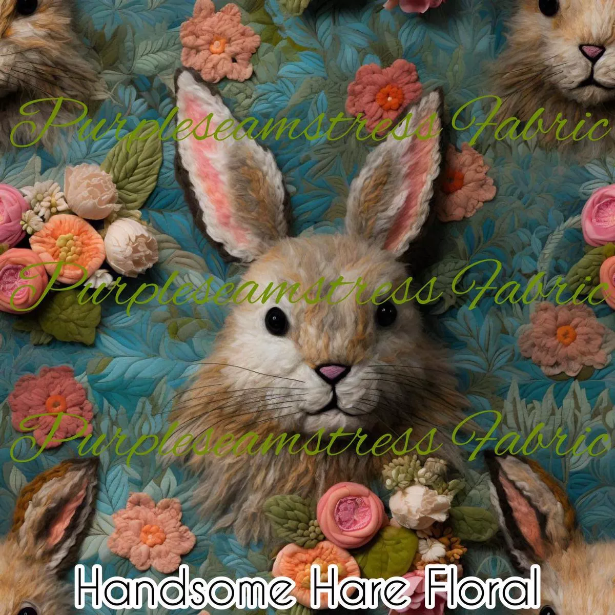Handsome Hare FloralFabric
