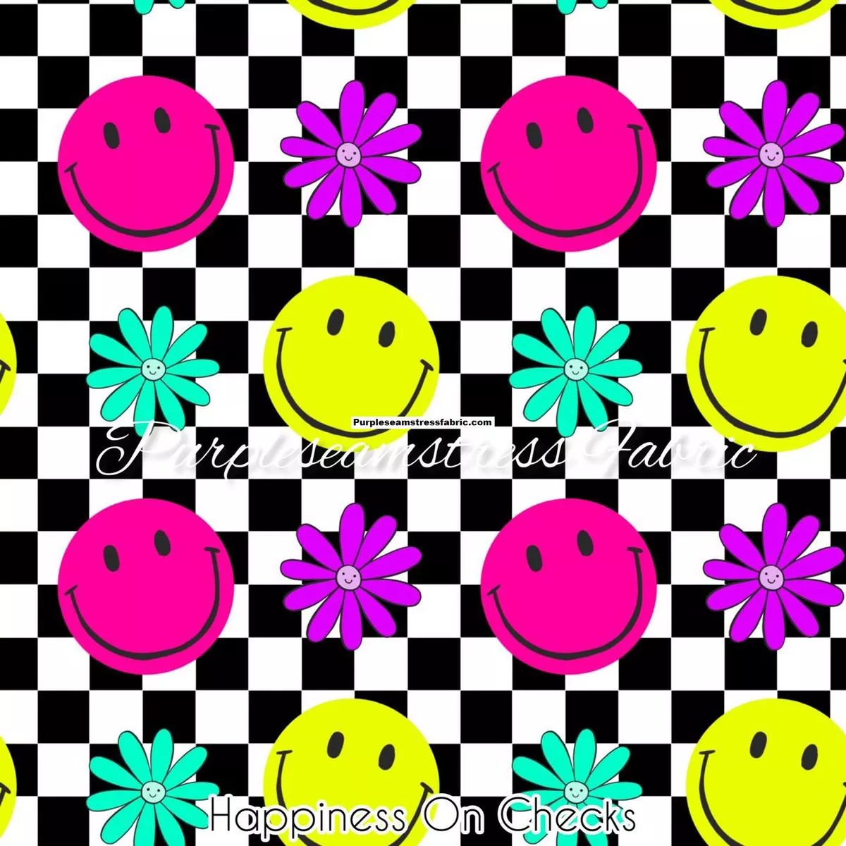 Happiness On ChecksFabric