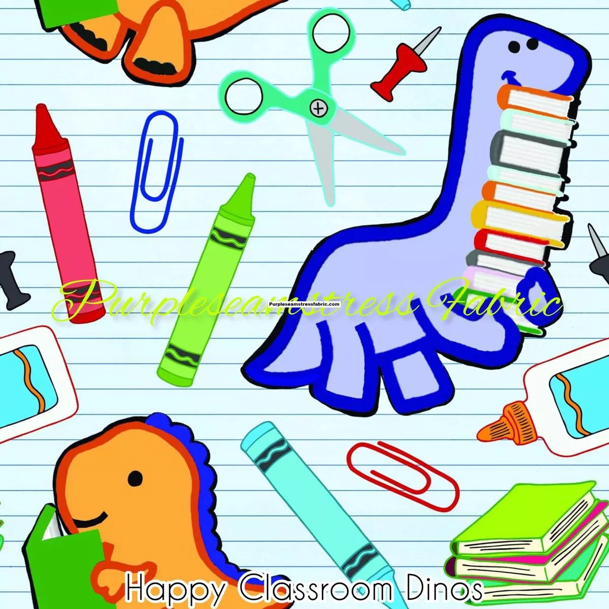 Happy Classroom DinosFabric