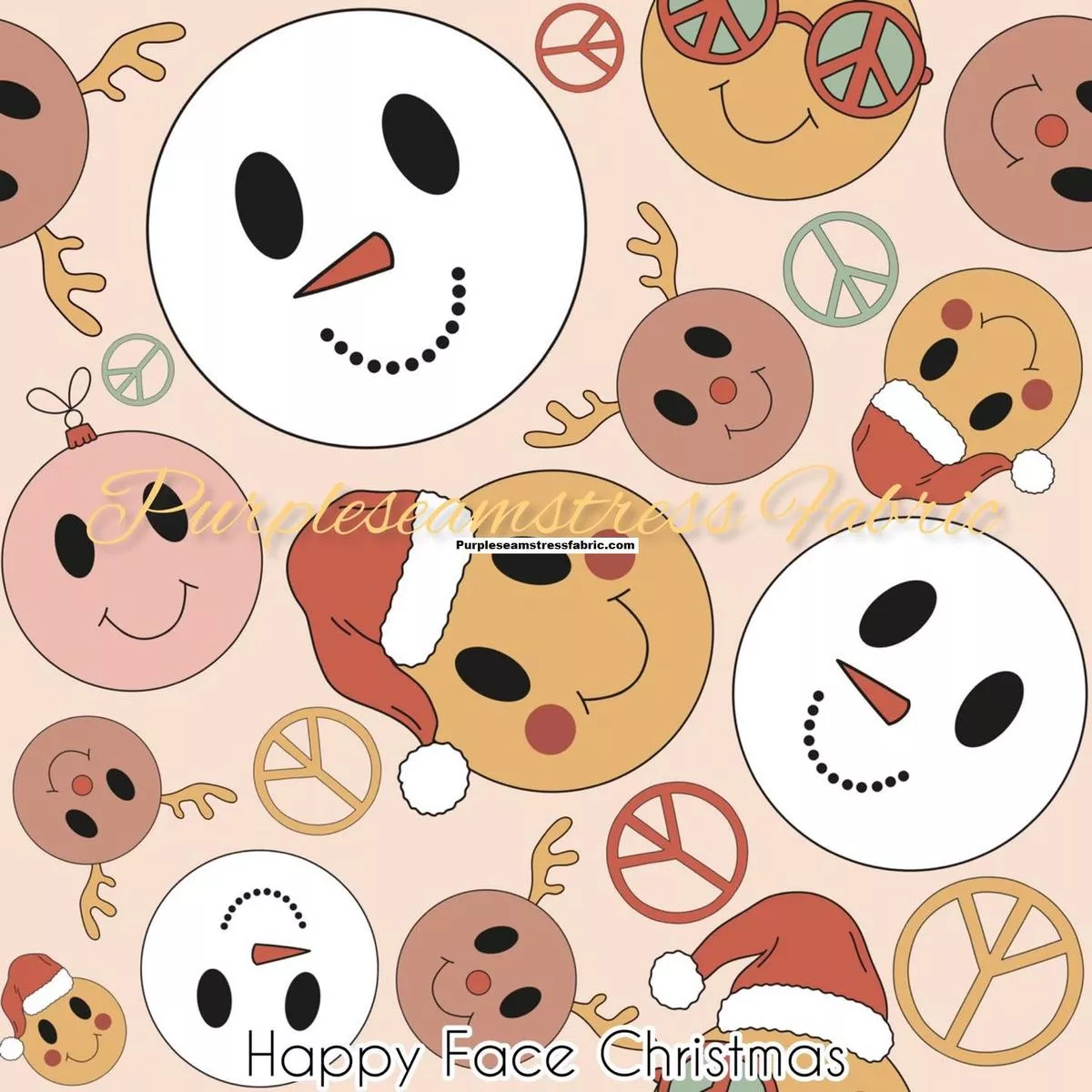 Happy Face ChristmasFabric