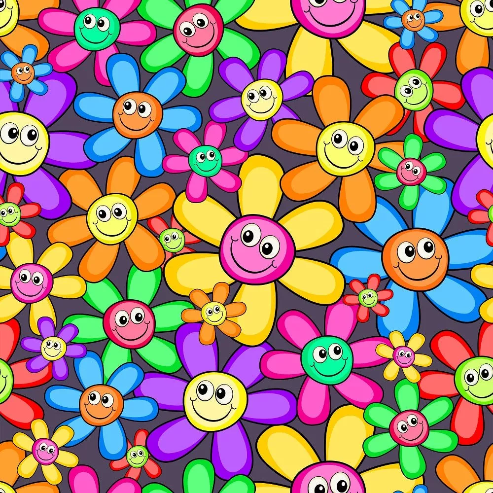 Happy Florals #2 Fabric