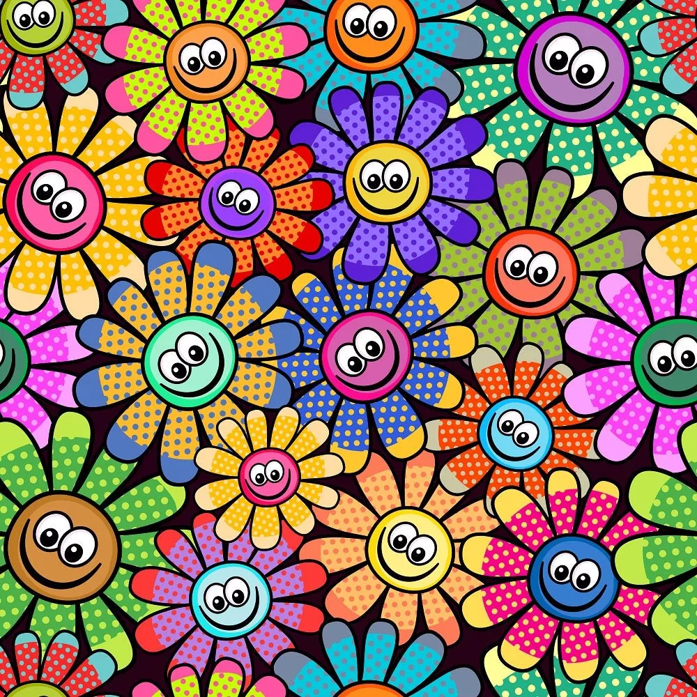 Happy Florals #6 Fabric