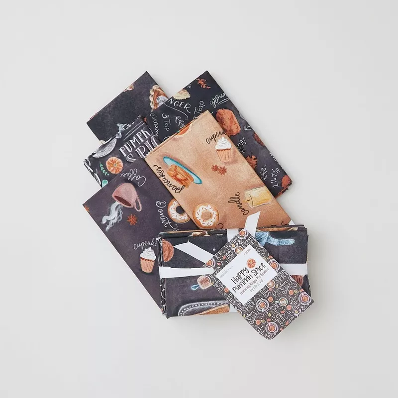 Happy Pumpkin Spice Fat Quarter Bundle – 5 Pc