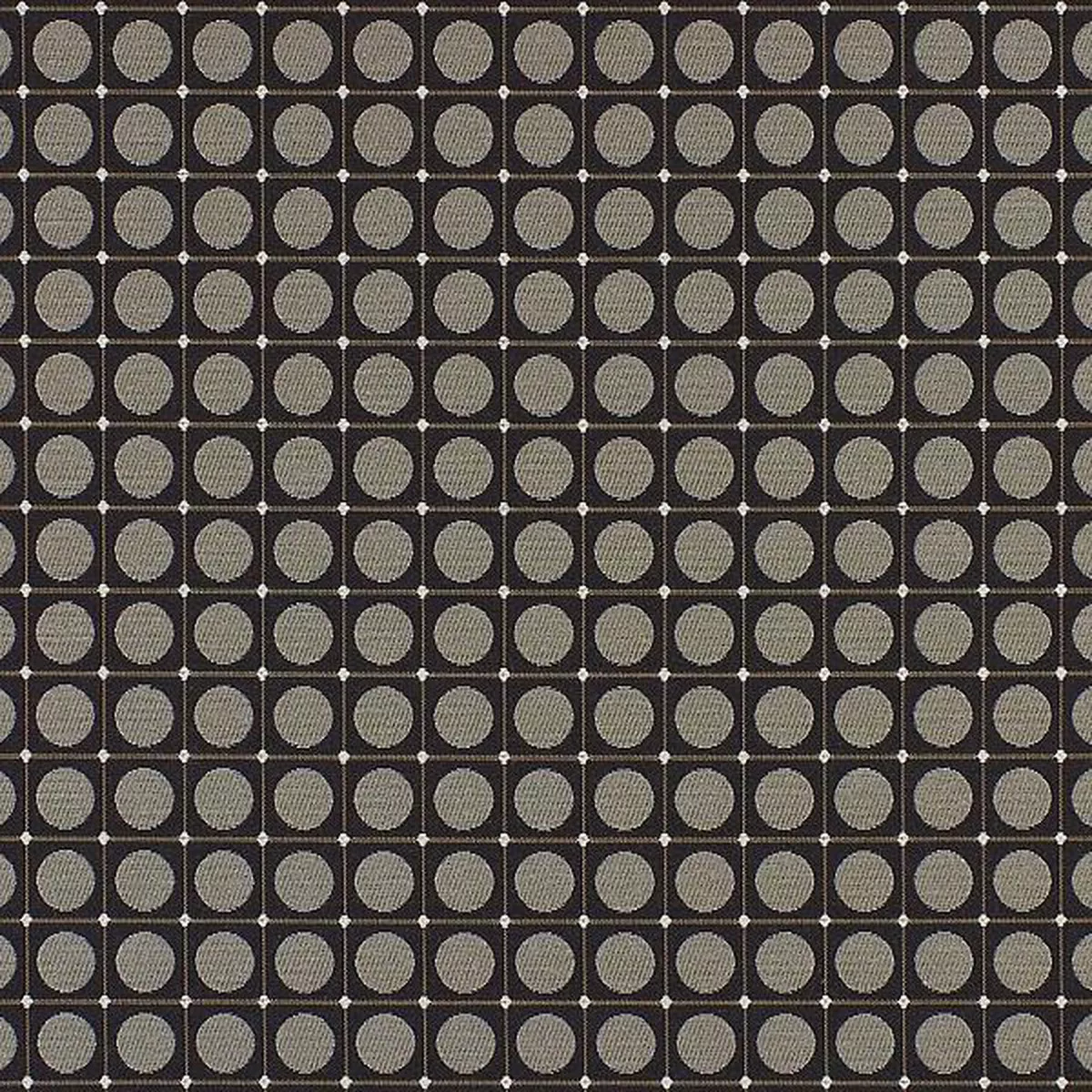 HBF Dot Grid Black And White Geometric Upholstery Fabric
