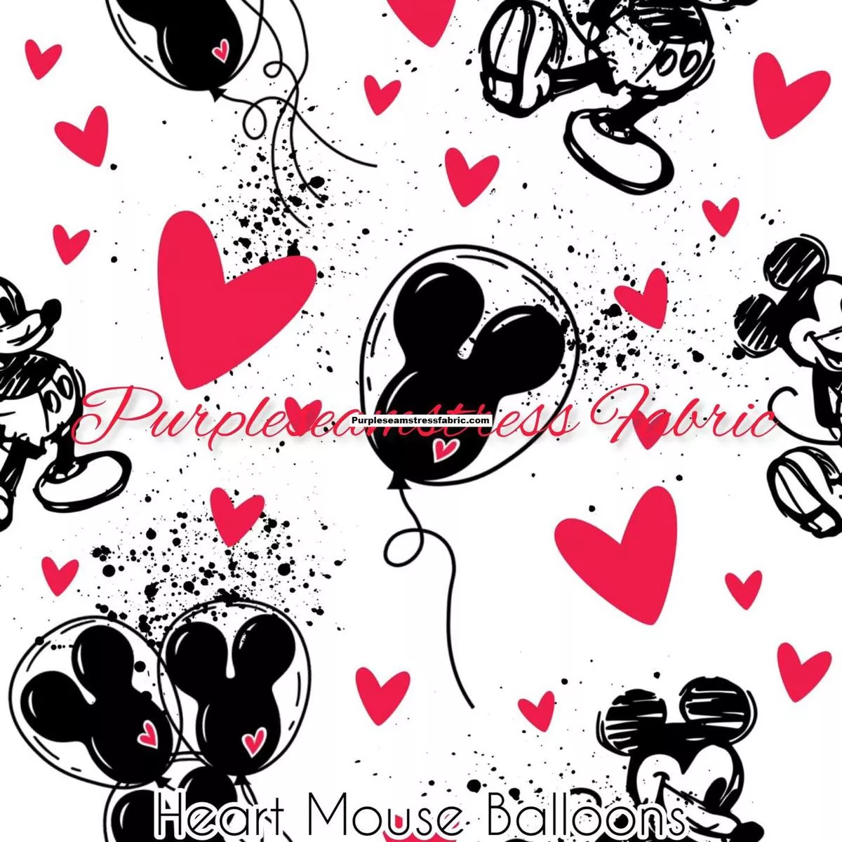 Heart Mouse BalloonsFabric