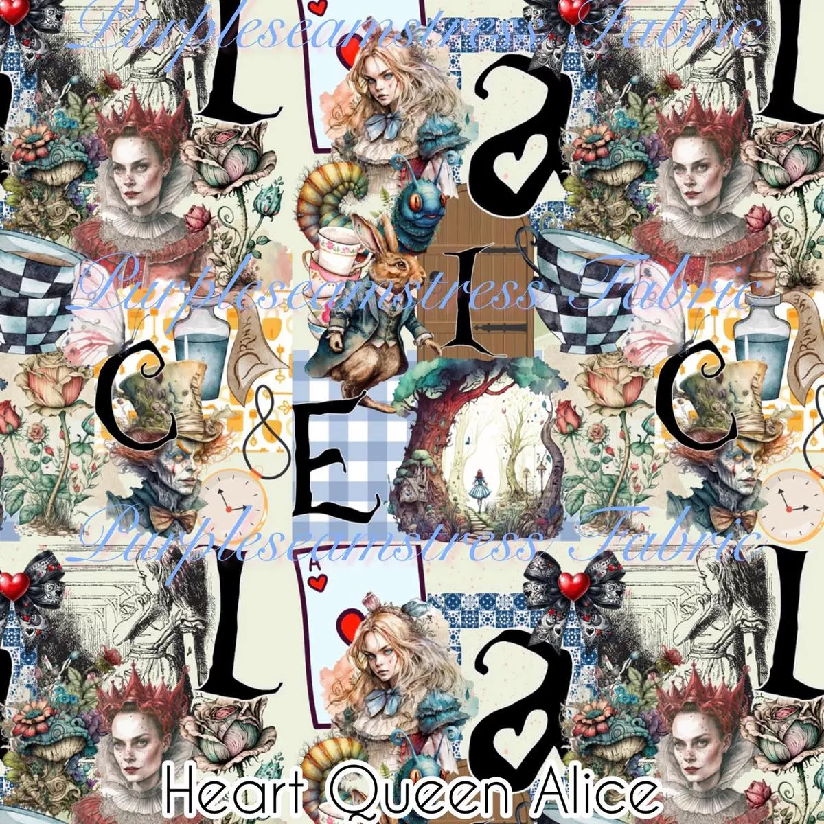 Heart Queen AliceFabric